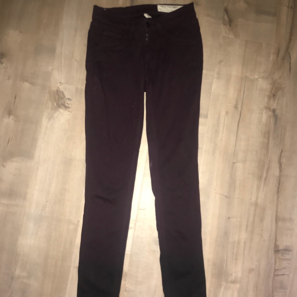 Rag & bone skinny maroon ombré jeans